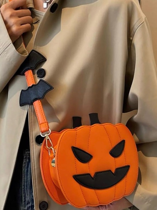Handbags - Orange 🎃 Crossbody Bag with Black Accents